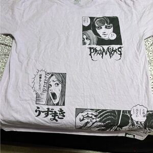 Broken Promises X Uzumaki Lavender Anime Manga Graphic Tee